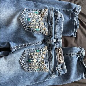 Embroidered Blue Jeans